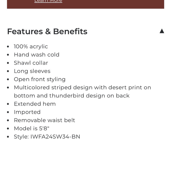 Idyllwind Brown Multi Desert Nights Fringe Cardigan NWT Medium - Picture 4 of 12